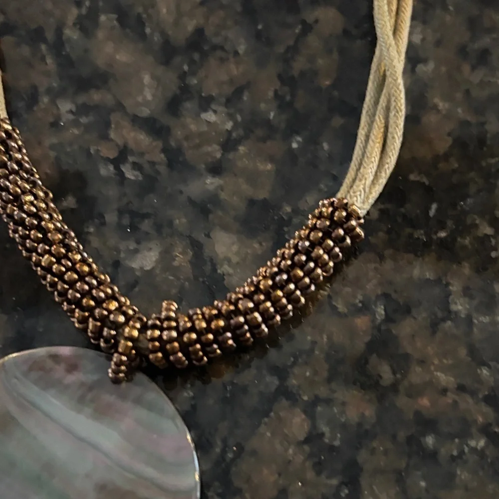 Lia Sophia Multi-Strand Necklace with Shell Pendant